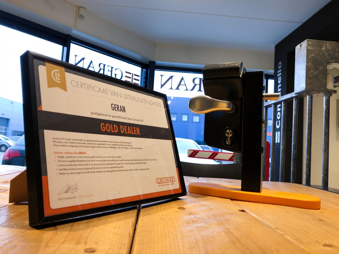 Gold Dealer certificaat Locinox