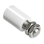 Comunello nylon roller wit - RVS 304 as en moeren