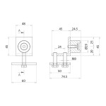 Comunello eindstop - Voor montage in rail