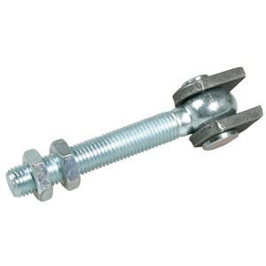 Poortscharnier M12 – Met 2 platte moeren – 130 mm