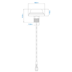 Baby hufterproof antenne - Puck - 4G - 3 meter - RG174 kabel - SMA-Male