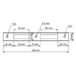 Bever sluitplaat voor SL smaldeursloten 245x24 mm - Verzinkt