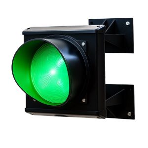 Verkeerslicht 1 lamp – Groen – Zwarte aluminium behuizing – 230V