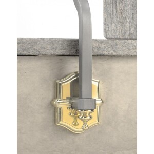 Grande Forge leuningondersteuning 90×120 mm – Messing