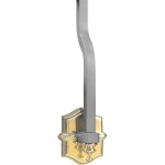 Grande Forge leuningondersteuning 90×120 mm – Messing