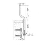 Grande Forge leuningondersteuning 90x120 mm - Verguld