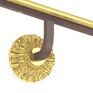 Grande Forge muurleuningdrager Ø90 mm – Rozet verguld