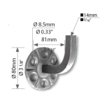 Grande Forge muurleuninghouder Ø85 mm