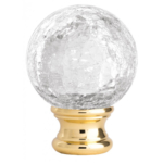 Grande Forge sierkop bleikristal - Messing Ø54 mm
