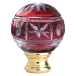 Grande Forge sierkop bleikristal rood-wit - Messing Ø54 mm