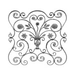 Grande Forge sierornament 880×860 mm / 16×8 mm