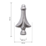 Hekpunt 65×122 mm - Ø25 mm maatvoering (1)