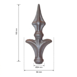 Hekpunt 68x160 mm - Ø24 mm