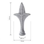 Hekpunt 70x133 mm - Ø25 mm maatvoering