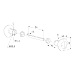 Locinox 3006R klinkstel – Aluminium – Ronde knop