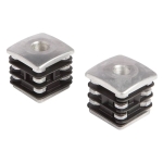 Locinox DURA scharnierdop voor as - Aluminium verstevigd - Voor M12 scharnierassen - Koker 40x40 mm