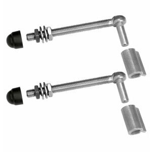 Locinox GAM12 tuinpoortscharnieren – M12 – Lengte 130 mm – Set (2 stuks)