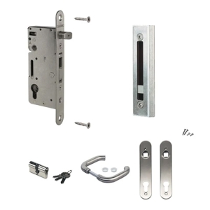 Locinox H-WOOD set – Met insteekslot, klinkstel, cilinder, deurschilden & slotvanger