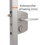 Locinox LAKQ-U2 industrieel poortslot kokerprofiel afmeting