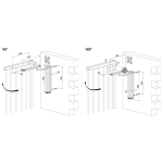 Locinox VERTICLOSE-2 hydraulische poortsluiter voor muurmontage - Instelbaar - Incl. GATESTOP