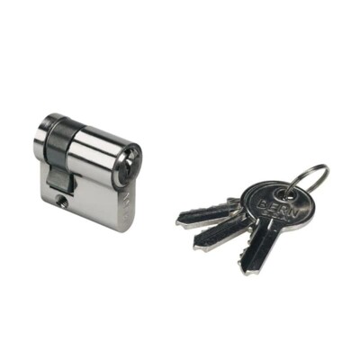 Locinox halve cilinder – 37 mm – Nikkel – 1 kant sleutel – 1 kant blind + 3 sleutels