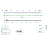 Maatvoering Comunello omega rail 289