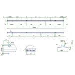 Maatvoering Comunello omega rail 289R19