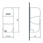 Maatvoering Fadini ORBITA 57 set fotocellen tot 15 meter opbouw
