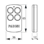 Maatvoering Fadini VIX 53 4 kanaals handzender
