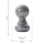 Grande Forge hekpunt 25×47 mm – Ø27 mm