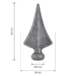 Grande Forge hekpunt 65×125 mm – Ø30 mm