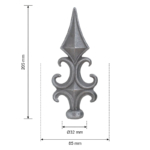 Grande Forge hekpunt 85×205 mm – Ø32 mm