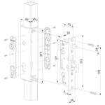 Maatvoering Locinox H-Metal insteekslot voor inlaskast