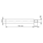 Maatvoering leuningpen M6 en M8 RS011943