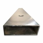 Alu staander 150*50, voor montage pulsgevers, H=1200+, instorten, onbehandeld