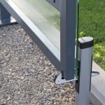 Locinox UGC poortvanger met rubberen aanslag – Aluminium