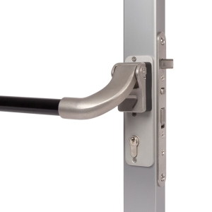 Locinox PUSHBAR anti-paniekopener voor insteeksloten – 1400 mm – Aluminium