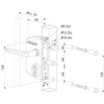 Maatovering Locinox LPKQU2 anti-paniekslot met KL34