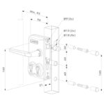 Maatvoering Locinox LDKZD1 dubbel cilinder poortslot