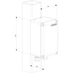 Maatvoering Locinox PB-1 powerbox wandkast voor elektra