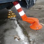 Flexibele plastic afzetpaal - 80 mm
