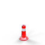 Flexibele afzetpaal rood en wit - 80 mm - 300 mm hoog