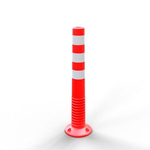 Flexibele afzetpaal – Ø 80 mm – Rood/wit – H 750 mm
