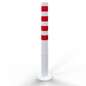 Flexibele afzetpaal – Ø 80 mm – Wit/rood – H 1000 mm