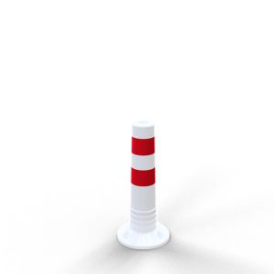 Flexibele afzetpaal – Ø 80 mm – Wit/rood – H 450 mm