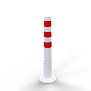 Flexibele afzetpaal – Ø 80 mm – Wit/rood – H 750 mm