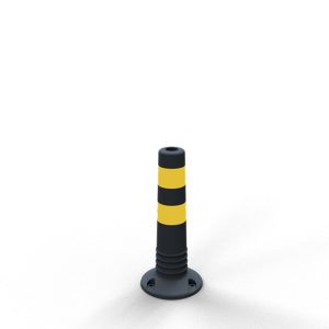 Flexibele afzetpaal – Ø 80 mm – Zwart/geel – H 450 mm