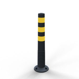 Flexibele afzetpaal – Ø 80 mm – Zwart/geel – H 750 mm
