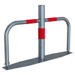 Neerklapbare parkeerbeugel met rode reflectie - Europrofielcilinder slot met voetplaat