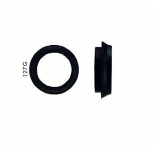 Bever kunststof ring zwart, voor slotkasten – Binnen 19,2 mm – Buiten 27,5 mm